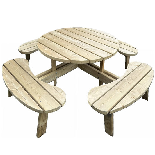 8 Seater Round Picnic Table