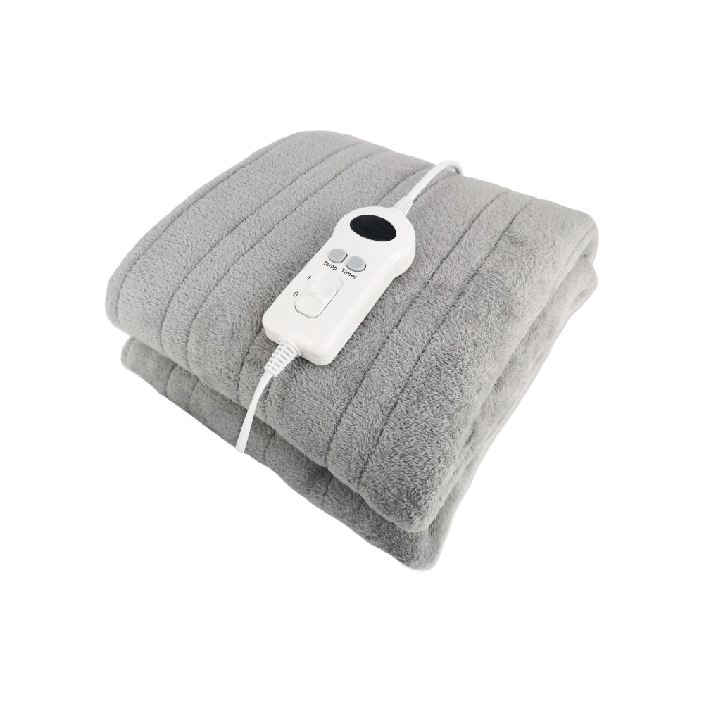 De Vielle Electric Throw Blanket Grey Electric Blanket Farm