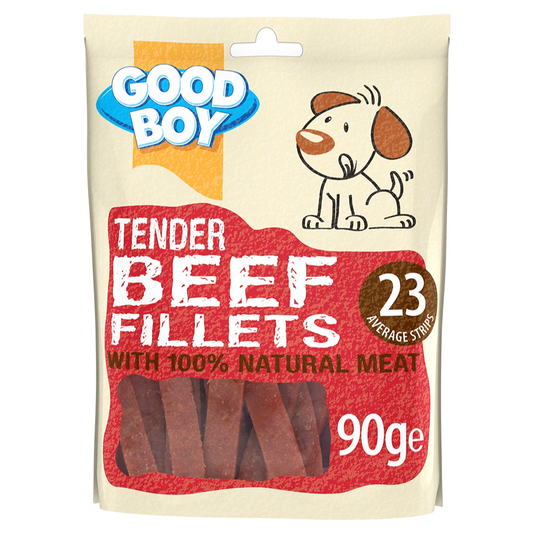 Good Boy Tender Beef Fillets 90g
