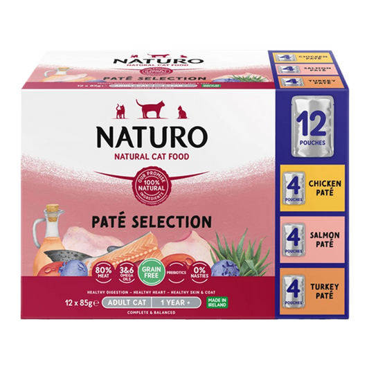 Naturo Cat Paté Variety 85g Pouch X 12 pack