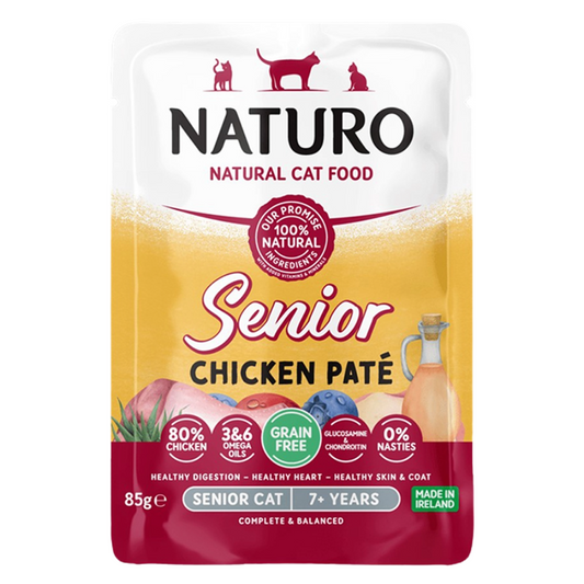 Naturo Cat Senior Chicken Paté Pouch 85g
