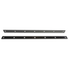 Two metal brackets on a white background