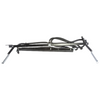 Black metal rod with connectors on a white background