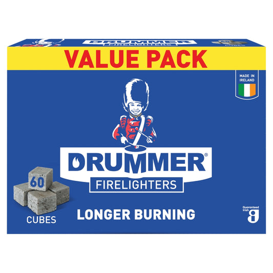 Drummer Firelighters 60 Cubes Value Pack