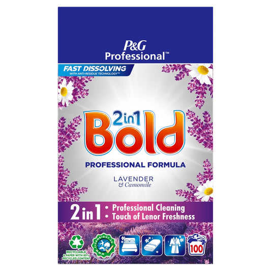 Bold Professional Powder Detergent Lavender & Camomile 6kg 100 Washes