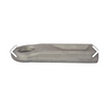 Metallic tool bit on a white background
