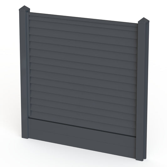 Satus Fence Standard Bullet Nose Fence Panel Pack 1800mm Anthracite Grey