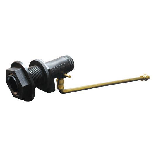 Black and gold mechanical component on a white background