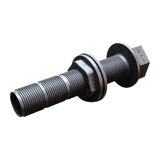 Metal bolt on a white background