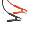 Set of red and black  clips on a white background