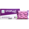 A box of AHV Stoplac Tablet alongside  wrapped pink tablets, shown on a plain white background.