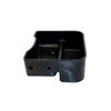 A black plastic dual-compartment organizer tray, shown on a plain white background.