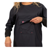 Black long-sleeve shirt with a pocket on a white background