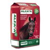 Red package of ALFA-A Oil for horses with a horse's face on the label.