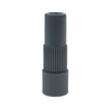 Gray cylindrical tool attachment on a white background
