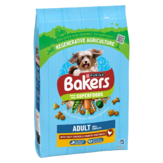 Bakers Chicken with Vegetables Dry Dog Food 3kg