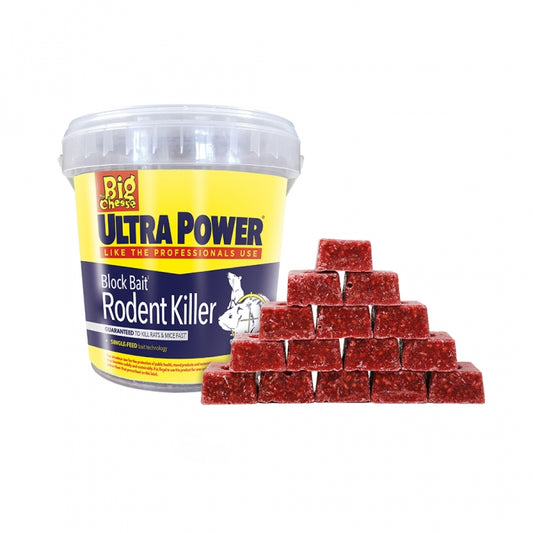 Cubes of Ultra Power Block bait for bait station