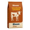 Bag of Bloom Weanling Grower animal feed with a cow illustration on a white background