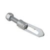 Metal toggle bolt on a white background