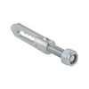 Metal toggle bolt on a white background