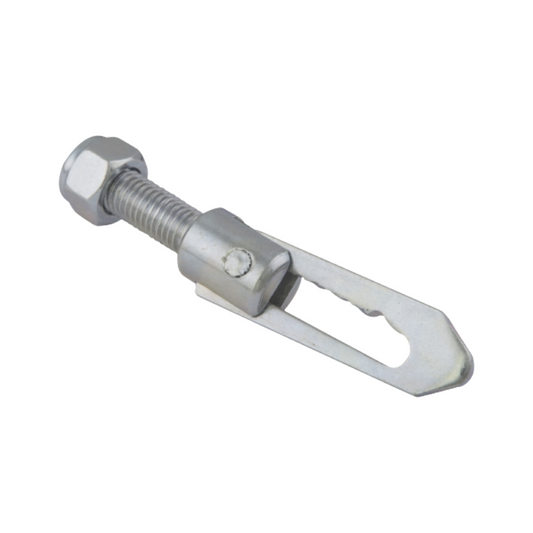 Metal toggle bolt on a white background