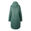 Green raincoat on a white background