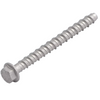 silver screw on white background