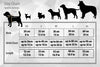 County Kerry GAA Dog Jersey size Chart