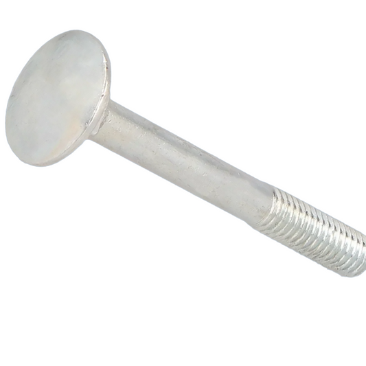 A silver metal flat-head bolt with a threaded shank, shown diagonally on a plain white background.
