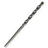 A single metal drill bit shown diagonally on a plain white background.