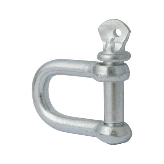 Metal shackle on a white background
