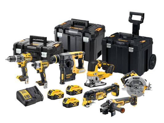 DEWALT 7 piece kit comes complete with 3 x TSTAK carry cases