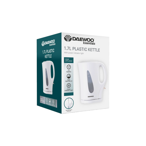 Daewoo White Plastic Kettle Kitchen Appliance Farm Home