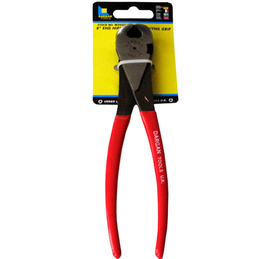long arm dargan steel fixing pliers on blue and yellow packaging with yellow handles