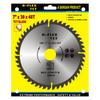Dargan TCT 7 inch 30 x 48T circular saw blade in its original retail packaging. The package is bright yellow with black and blue accents.