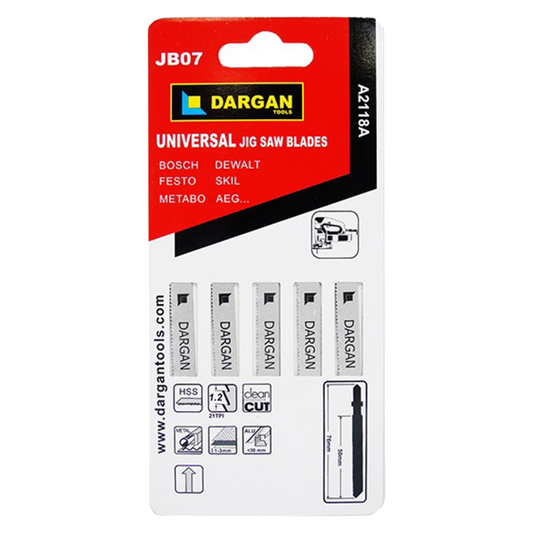 Image showing Dargan pack of 5 jigsaw blades