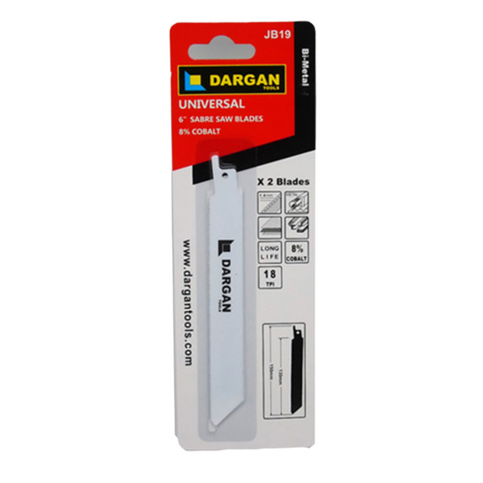 image of 2 pack 6" sabre saw blades in red and white packaging