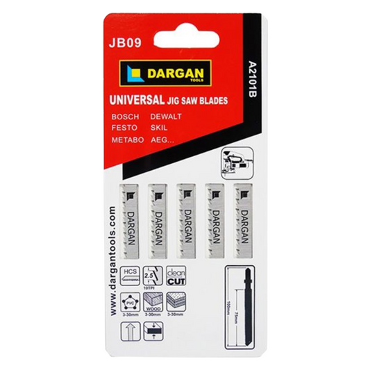 Image showing package of Dargan 5 pack Jigsaw Blades wood