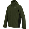 dark khaki jacket on white background 