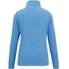 a denim blue fleece with white logo and zip on white background 