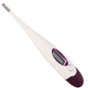 thermometer in purple on white background