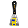 Dosco DIY stiff wall scraper with black handle on a white background