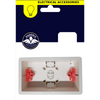 Phoenix Electrical Accessories wall socket backplate in white, shown in its original retail packaging with a yellow and navy blue header card.