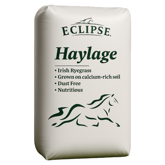 Bag of Eclipse Haylage with horse illustration on a white background