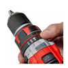 person fixing the settings on the Einhell 18V Brushless Cordless Impact Drill