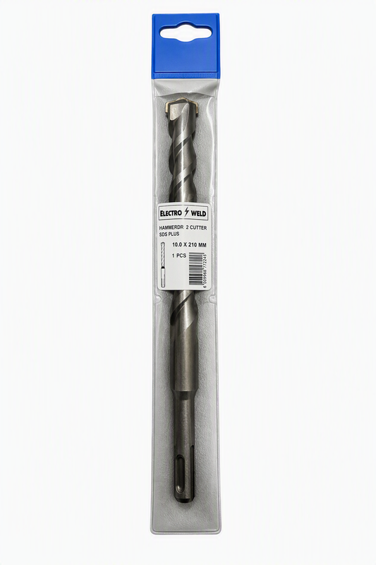 masonary drill bit in blue grey packaging on white background