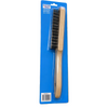 Wire brush in blue packaging on white background
