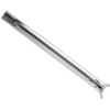A polished chrome metal tool, shown diagonally on a plain white background.