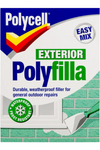 box of polyfilla exterior mix on white background