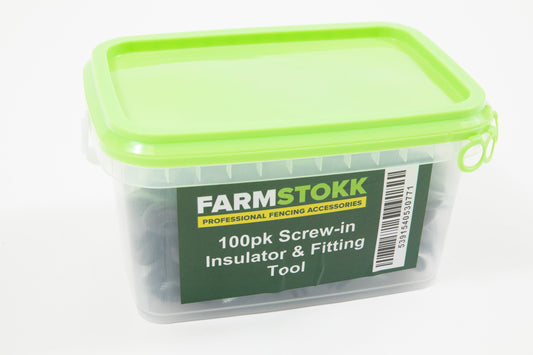 Farmstokk 100 Pack Screw-in insulator & Fitting Tool